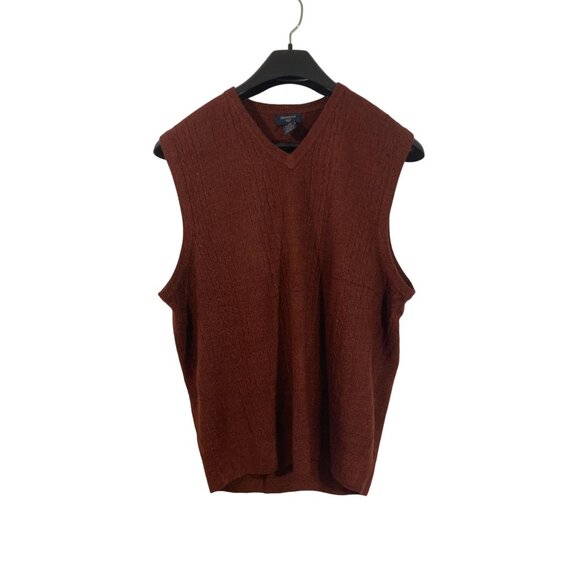 Dockers XL Claret Maroon V-Neck Sweater Vest - Picture 1 of 9